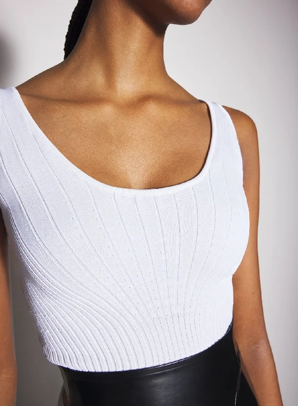 Best Offers of the Month!white sculpting knit tank top