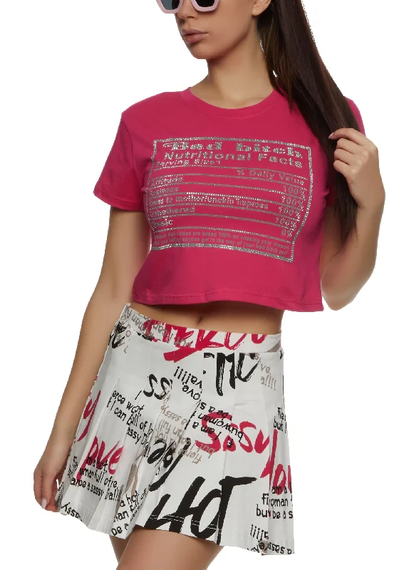 Incredible Savings Inside!Nutritional Facts Rhinestone Graphic Tee